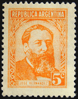 Аргентина 1957 год . Хосе Эрнандес (1834-1886) , поэт .